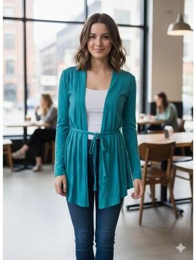 The North Face Women's Wrap Cardigan Sweater, XS, Teal